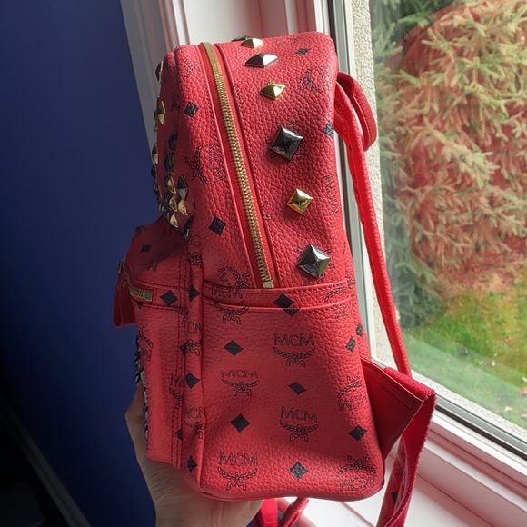 Authentic MCM red backpack - Picture 3 of 9